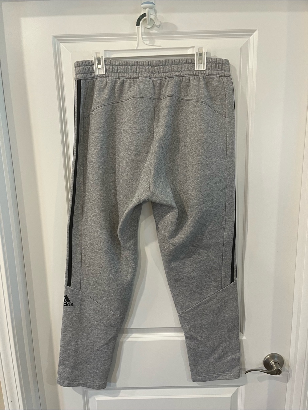 Adidas Grey Jogger Pants with Black Stripes and Adidas Logo - Picture 6 of 6